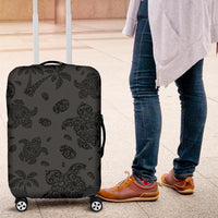 Polynesian Turtle Palm And Sea Pebbles Gray Luggage Covers - Polynesian Pride