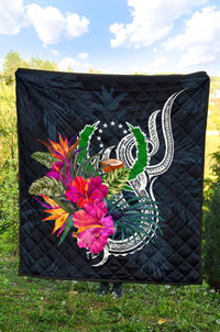Pohnpei Micronesia Premium Quilt - Tropical Flower - Polynesian Pride