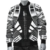 New Caledonia Men Bomber Jackets - Polynesian Tattoo Black - Polynesian Pride