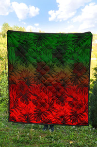 Polynesian Premium Quiit - Red Hibiscus Patterns - Polynesian Pride