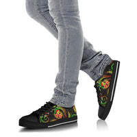 Tonga Polynesian Low Top Shoes - Reggae Plumeria - Polynesian Pride