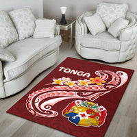 Tonga Area Rug - Tonga Coat Of Arms With Polynesian Patterns - Polynesian Pride