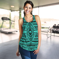 Polynesian Seamless Turquoise Women's Racerback Tank Top - Polynesian Pride