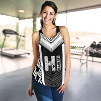 Hawaiian Kanaka Polynesian Women's Racerback Tank Active White - Polynesian Pride