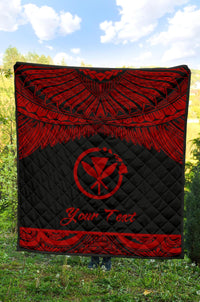 Hawaii Polynesian Custom Personalised Premium Quilt - Hawaii Pride Red Version - Polynesian Pride