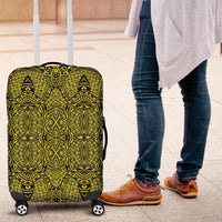 Polynesian Lauhala Mix Yellow Luggage Covers - Polynesian Pride