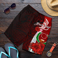 Pohnpei Micronesia Custom Personalised Men's Shorts - Coat Of Arm With Hibiscus - Polynesian Pride