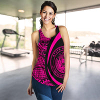 Hawaii Pink Polynesian Women's Racerback Tank - Circle Style - Polynesian Pride