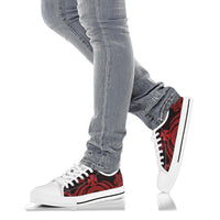 Wallis and Futuna Low Top Canvas Shoes - Red Tentacle Turtle - Polynesian Pride