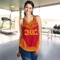 Papua New Guinea Women's Racerback Tank - Polynesian Chief Flag Version - Polynesian Pride