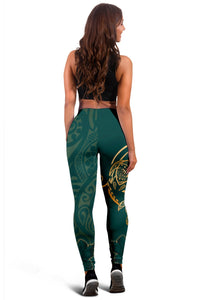 Hawaii Triple Marble Turtle Polynesian Hibiscus Women's Legging - AH - Polynesian Pride