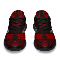 Vanuatu Sport Sneakers - Polynesian Tattoo Red - Polynesian Pride