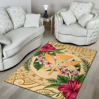 hawaii Rug - Kanaka Maoli Rug Strong Pattern Hibiscus Plumeria AH - Polynesian Pride