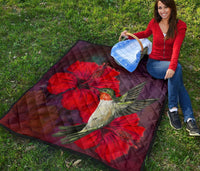 Hibiscus Hummingbird Premium Quilt - Polynesian Pride