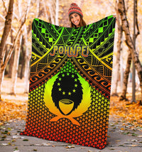 Polynesian Pohnpei Premium Blanket - Reggae Vintage Polynesian Patterns - Polynesian Pride