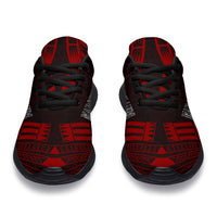 Marquesas Islands Sport Sneakers - Polynesian Tattoo Red - Polynesian Pride