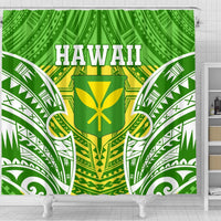Hawaii Polynesian Shower Curtain - Hawaiian Pattern With Seal - Polynesian Pride