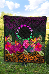 Cook Islands Polynesian Premium Quilt - Summer Hibiscus - Polynesian Pride