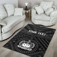 Samoa Personalised Area Rug - Samoa Seal In Polynesian Tattoo Style - Polynesian Pride