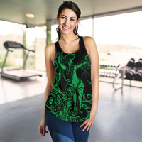 Polynesian Hawaii Women's Racerback Tank - Hula Girl Green - Polynesian Pride