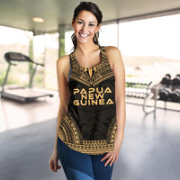 Papua New Guinea Women's Racerback Tank - Polynesian Chief Gold Version - Polynesian Pride
