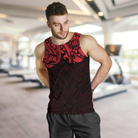New Zealand Men'S Tank Top, Maori Polynesian Tattoo Red - Polynesian Pride