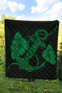 Anchor Green Poly Tribal Premium Quilt - Polynesian Pride