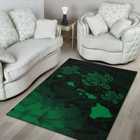 Hawaii Turtle Hibiscus Map Polynesian Area Rug AH - Polynesian Pride