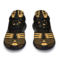 Gambier Islands Sport Sneakers - Polynesian Tattoo Gold - Polynesian Pride