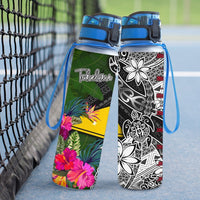 Tokelau Hydro Tracking Bottle - Turtle Plumeria Banana Leaf - Polynesian Pride