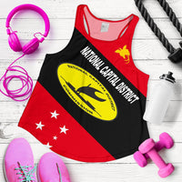 Papua New Guinea Women's Racerback Tank - National Capital District Province Red - Polynesian Pride