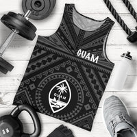 Guam Men's Tank Top - Guam Seal With Polynesian Tattoo Style (Black) Black - Polynesian Pride
