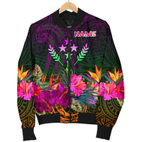 Kosrae Personalised Men's Bomber Jacket - Summer Hibiscus - Polynesian Pride