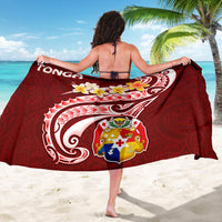 Tonga Sarong - Tonga Coat Of Arms With Polynesian Patterns - Polynesian Pride
