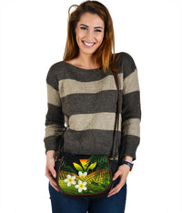 Kanaka Maoli (Hawaiian) Saddle Bag, Polynesian Plumeria Banana Leaves Reggae - Polynesian Pride