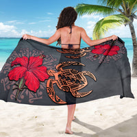 Hawaii Turtle Hibiscus Polynesian Sarong - Khoi Style - AH - Polynesian Pride