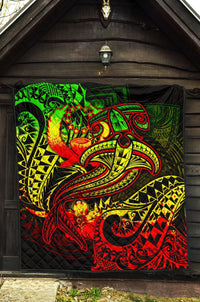 Pohnpei Premium Quilt - Reggae Shark Polynesian Tattoo - Polynesian Pride