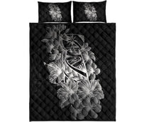 Guam Polynesian Quilt Bed Set - White Latte Stone - Polynesian Pride