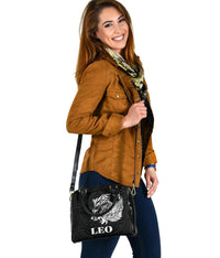 Sun In Leo Zodiac Shoulder Handbag Polynesian Tattoo Simple - White - Polynesian Pride