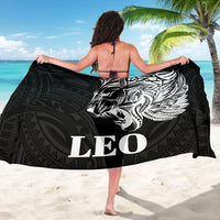 Sun In Leo Zodiac Sarong Polynesian Tattoo Simple - White - Polynesian Pride