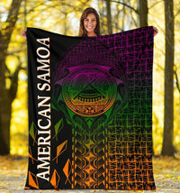 American Samoa Premium Blanket - AS Seal Rocket Style - Polynesian Pride