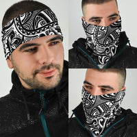 Polynesian Plumeria Tattoo White Unisex Bandana - Polynesian Pride