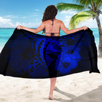 Hawaii Hibiscus Sarong - Harold Turtle - Blue - Polynesian Pride