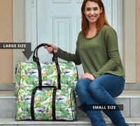 Tropical Orange Orchids Strelitzia Monstera Hawaii Travel Bag - Polynesian Pride