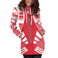 Austral Islands Hoodie Dress - Polynesian Tattoo Flag - Polynesian Pride