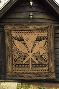 Hawaii Polynesian Kanaka Maoli Premium Quilt Gold - Polynesian Pride