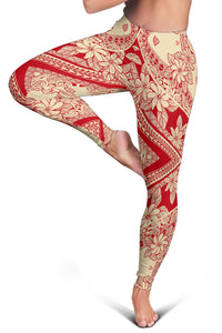 Polynesian Plumeria Mix Hawaii Women's Leggings AH - Polynesian Pride