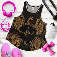 Yap Polynesian Women Tank Top Map Gold - Polynesian Pride