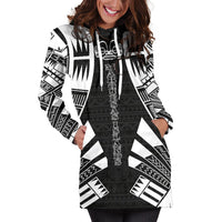 Marquesas Islands Hoodie Dress - Polynesian Tattoo Black - Polynesian Pride