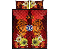 Northern Mariana Islands Quilt Bed Sets - Tribal Tuna Fish - Polynesian Pride